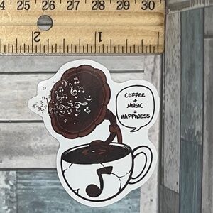 🌀10/$10🌀 Coffee Reusable Waterproof Vinyl Sticker Decal